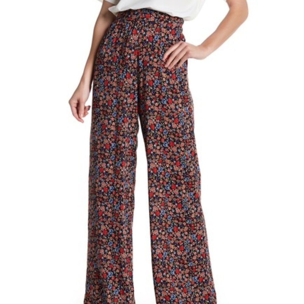 BCBG floral palazzo pants